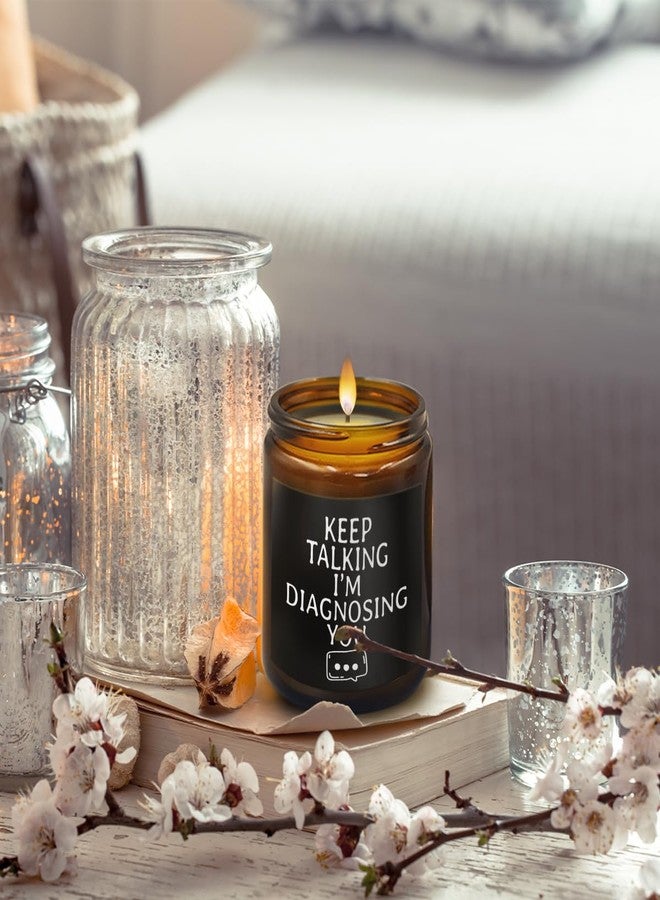 THDSE Funny Psychology Gifts, Keep Talking I'm Diagnosing You Scented Candles, SLP Gifts Therapist Gifts Mental Health Gifts for Counselor Office Friend, Pine Scented Candles,8 oz - Image 4